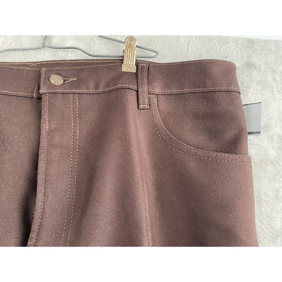 Levis Mens 517 Jeans 42x30 Boot Cut Brown 100% Polyester Vintage 1972 - Picture 9 of 16